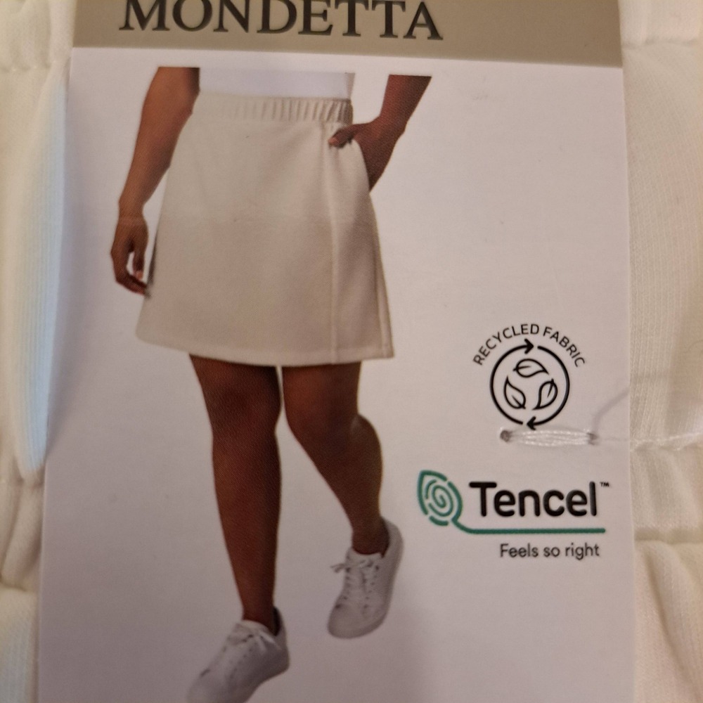 Mondetta Womens Skort L White NWT High Rise 1779-196